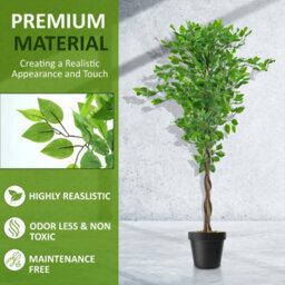 Crystals 150Cm Indoor Faux Ficus Tree Low Maintenance Decorative Plant - thumbnail 4