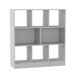 Urbn-Living Urbnliving 95Cm Height 8 Cube White Asymmetrical Storage Cabinet Wooden Bookcase Shelve Square Organiser - thumbnail 3
