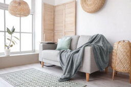 Waffle Flannel Fleece Throw Blanket Soft Warm Sofa Bed Travel (Cloudy Grey, Double) - Pack Of 2 - thumbnail 5