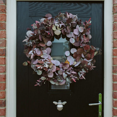 Home Luxe Co Burgundy And Russet Autumn Eucalyptus Wreath - image 1