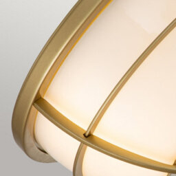 Luminosa Lighting Elstead Quoizel Chance Bathroom Ceiling Light Painted Natural Brass, Ip44 - thumbnail 5