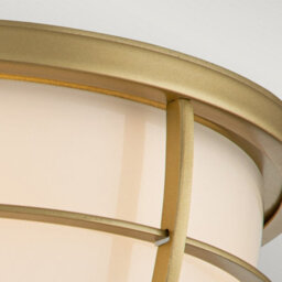 Luminosa Lighting Elstead Quoizel Chance Bathroom Ceiling Light Painted Natural Brass, Ip44 - thumbnail 4