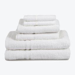 Allure Bath Fashions Hotel Essentials Cotton 6 Piece Towel Set - White