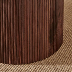 Furniturebox Uk Penrose Round Walnut & Cream Marble Effect Coffee Table - thumbnail 7