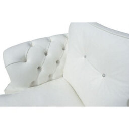 Chesterfield 3 Seater Crystal White Leather Sofa Settee Bespoke In Era Style - thumbnail 3