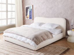 Beliani Ottoman Bed Boucle Blagnac 180 X 200 Cm (Eu Super King) Off-White - thumbnail 2