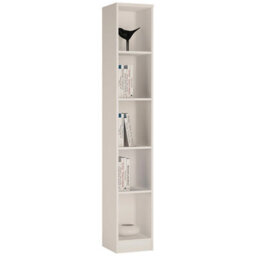 Wyld Haus Hollola Tall White Wooden Bookcase, 5 Shelves - thumbnail 2