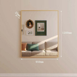 Jōbū Jobu Home - Takara, Gold Metal Rectangle Mirror - 120Cm X 95Cm - thumbnail 2