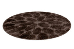 RugsX Bathroom Rug Supreme Circle Stones, Non-Slip, Soft - Brown Circle 100 Cm - thumbnail 2