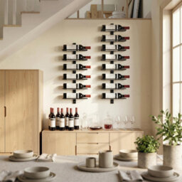 Homcom Wall Mount Wine Rack For 6 Wine Bottles, Black - thumbnail 9