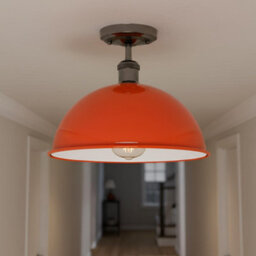 2 Pack Industrial-Semi Flush Mount Ceiling Light Metal 30Cm Dome Lampshade E27 Indoor Ceiling Lamp Fixture For Bedroom - thumbnail 5