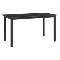 Walplus 10 Piece Garden Outdoor Dining Set Suitable For Backyard, Patio Black And Anthracite - thumbnail 8