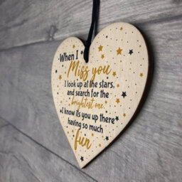 Red Ocean Miss You Memorial Decoration Mum Dad Grandad Grandma Nan Gran Wooden Sign - thumbnail 7