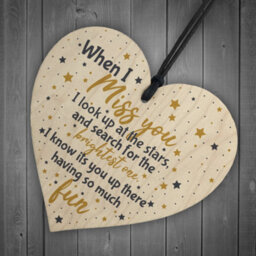 Red Ocean Miss You Memorial Decoration Mum Dad Grandad Grandma Nan Gran Wooden Sign - thumbnail 6