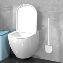 Silicone Toilet Brushes With Wall Mounted Toilet Brush Holder White - thumbnail 3