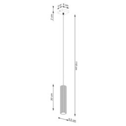 Luminosa Lighting Luminosa Karbon Minimalist Pendant Lamp Red Ochre - thumbnail 7