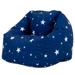icon Kids Starry Skies Bean Bag Chair Navy Blue Childrens Bean Bags - thumbnail 1