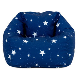 icon Kids Starry Skies Bean Bag Chair Navy Blue Childrens Bean Bags - thumbnail 4