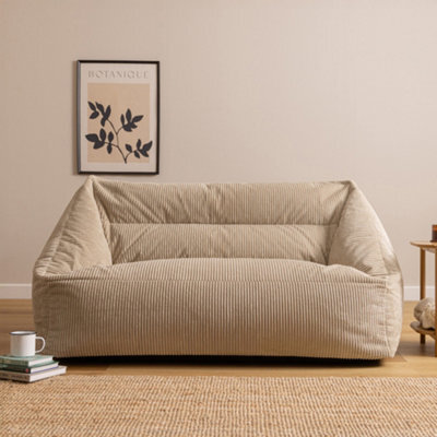 Icon Cecilia Jumbo Cord Sofa Bean Bag, Stone - image 1