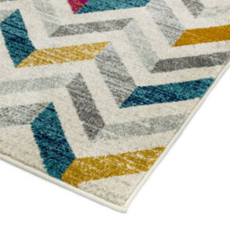 Multicolor Shades Geometric Modern Easy To Clean Rug For Dining Room -160Cm X 230Cm - thumbnail 4