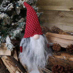 Samuel Alexander 34Cm Festive Gonk Cuddly Santa Indoor Christmas Plush Decoration In Spotty Hat - thumbnail 2