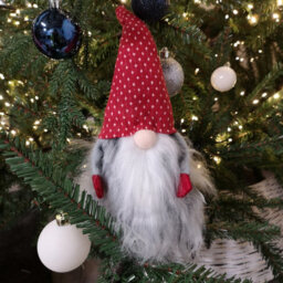 Samuel Alexander 34Cm Festive Gonk Cuddly Santa Indoor Christmas Plush Decoration In Spotty Hat - thumbnail 1