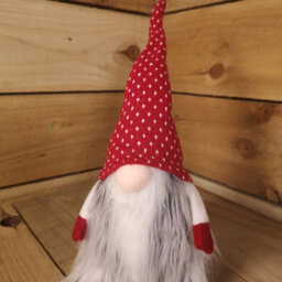 Samuel Alexander 34Cm Festive Gonk Cuddly Santa Indoor Christmas Plush Decoration In Spotty Hat - thumbnail 4
