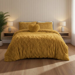 Super Fluffy Duvet Cover Ultra Soft, Cloud-Like Comfort Snug Sleep Yellow - thumbnail 1