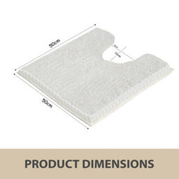 Crystals Non Slip Bath Mat Water Absorbent Shower Mats Machine Washable Bathroom Rug, White - thumbnail 4