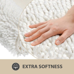 Crystals Non Slip Bath Mat Water Absorbent Shower Mats Machine Washable Bathroom Rug, White - thumbnail 5