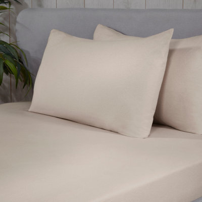 Smart Living Super Soft Cosy 100% Brushed Cotton Flannelette Luxury Bedding 25Cm Deep Bedsheet Or Pillowcase Pair - image 1