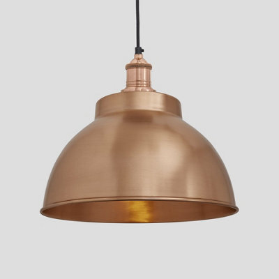 Industville Brooklyn Dome Pendant, 13 Inch, Copper, Copper Holder - image 1