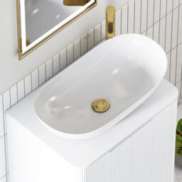 Royal Bathrooms Avenza 600mm Matte White Wall Hung Bathroom Countertop Vanity Unit 1 Drawer With Cesar Basin - thumbnail 7