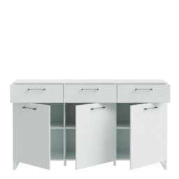 Wyld Haus Innsbruck Light Grey Wooden 3 Door 3 Drawer Storage Chest - thumbnail 5
