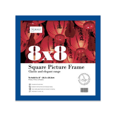 8X8 Blue Picture Frame (20.3 X 20.3Cm) Poster, Photo, Artwork, Gallery Wall Or Print - image 1