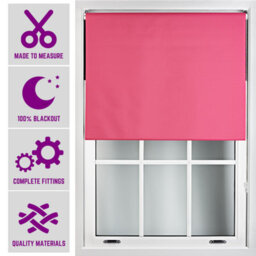 Furnished Made To Measure Blackout Roller Blinds - Fuchsia Pink Roller Blind For Windows And Doors (W)60Cm (L)210Cm