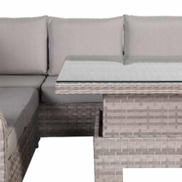 Furnishings For Less UK Left Hand Rattan Garden Corner Sofa Set With Rising Table - thumbnail 8