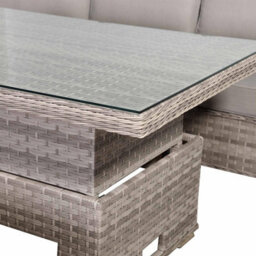 Furnishings For Less UK Left Hand Rattan Garden Corner Sofa Set With Rising Table - thumbnail 6