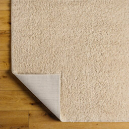 Livabliss Round Moda Shaggy-Solid Color Beige Plush Soft Pile Living Bedroom Rug 120 X 120 Cm Easy Care, Non Shedding - thumbnail 4
