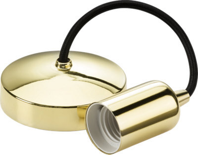 "Knightsbridge 8270Pb 6"" E27 Contemporary Pendant Set Decorative Lighting - Polished Brass"