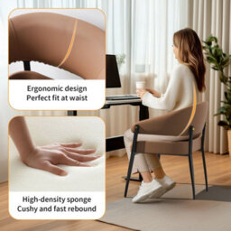 Fativo 79Cm H Set Of 2 Dining Chairs Microfiber Leather Accent Upholstered Arm Chair Low Back Dining Room Kitchen,  Reddish Brown - thumbnail 4