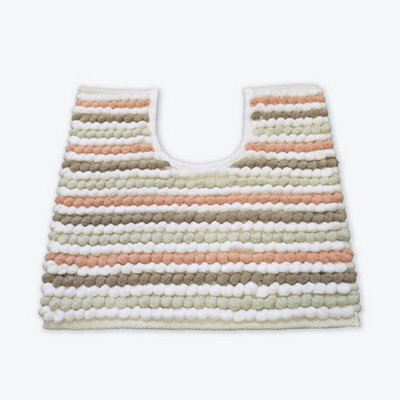Allure Bath Fashions Striped Chunky Bobble Pedestal Mat - Blush Pink - image 1