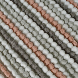 Allure Bath Fashions Striped Chunky Bobble Pedestal Mat - Blush Pink - thumbnail 2