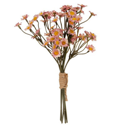 Hill Interiors Pink Daisy Bunch Artificial Flower - Plastic - L16 X W16 X H27 Cm - Pink - image 1