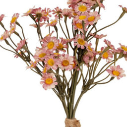 Hill Interiors Pink Daisy Bunch Artificial Flower - Plastic - L16 X W16 X H27 Cm - Pink - thumbnail 2