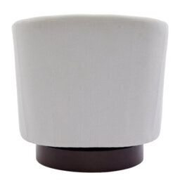 Living And Home White Linen Swivel Accent Chair Armchair - thumbnail 4