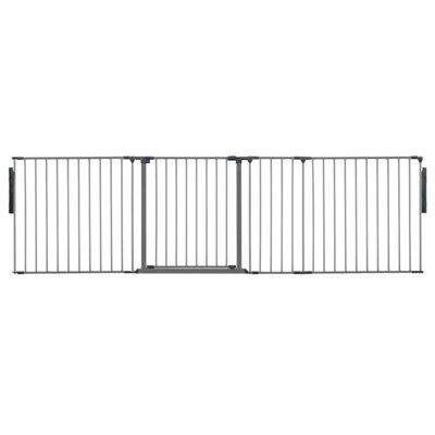Safetots Premium Multi Panel Room Divider, Up To 259Cm Wide, Grey, 70Cm Tall, Flexible Barrier With Door For Baby And Toddler - image 1