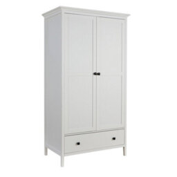 Home Source Belle Vue 2 Door Double Wardrobe With Hanging Rail White 180Cm H - thumbnail 8