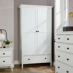 Home Source Belle Vue 2 Door Double Wardrobe With Hanging Rail White 180Cm H - thumbnail 2