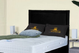UKBEDFURNITURE Hanna Plush Black End Opening Divan Ottoman Bed With 54 Inch Headboard - thumbnail 3